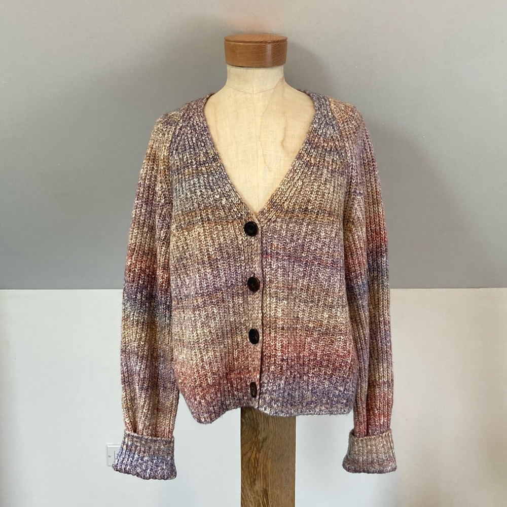 Rails Multicolor Marled Knit Cardigan - Pink, Purple, Brown